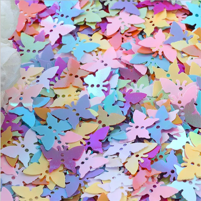 Pequena borboleta sequin misturado Glitter de várias cores chunky glitter, prego rosto corpo chunky glitter