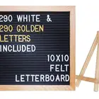 Amazon Hot Selling Customized Wooden Black Felt Letter Board With Plastic Letters