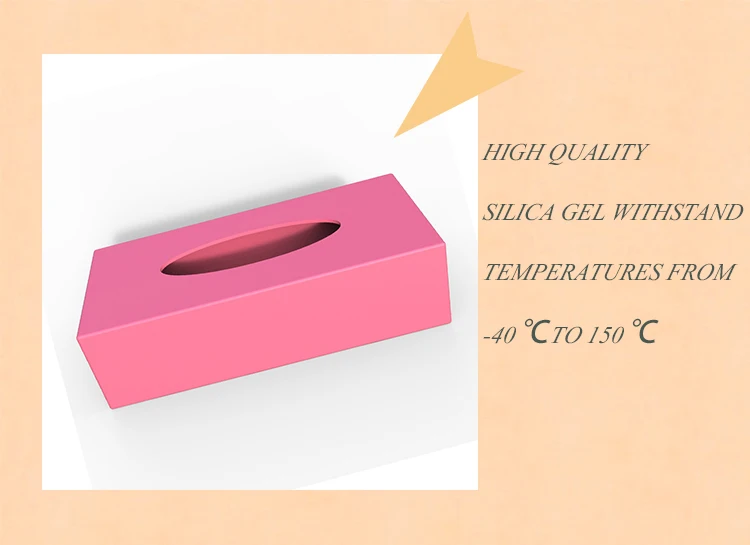 Hot sale square tissue box silicone container tissue box OEM and ODM