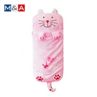 Breathable eco-friendly cotton cute cat baby animal sleeping bag
