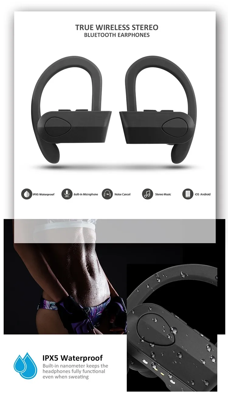 Bluetooth Over Ear Wireless Ipx7 Headphones RP09 - ANKUX.COM