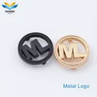 wholesale custom metal logo stickers with with engraved letters