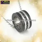 2020 Christmas Jewelry stainless steel diamond circle pendant with CZ stones Stainless Steel Jewelry