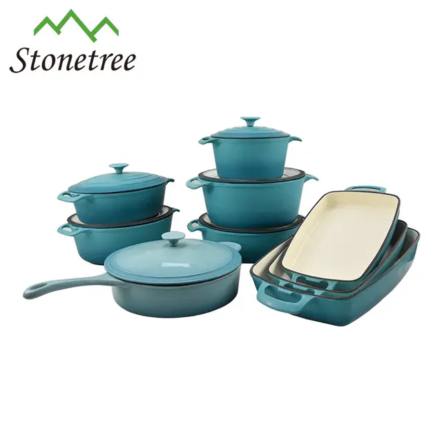 Die Cast Casserole Cooking Pots Cast Iron Cookware Set