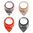 Wholesale 100% Organic Customized Cotton Baby Bandana Drool Bibs