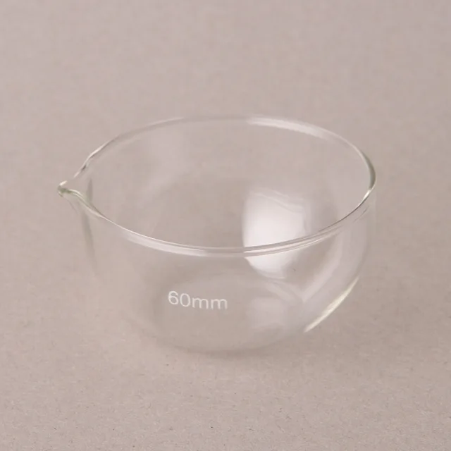 clear evaporating dish