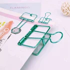 Japanese Designer Wire Skeleton Clips Metal Gold Wire Binder Clip