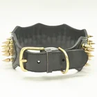 Custom leather spiked big dog collars pitbulls