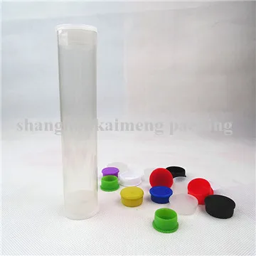 透明なプラスチックチューブμ mの厚さのpvcプラスチックチューブ包装で2キャップ仕入れ・メーカー・工場