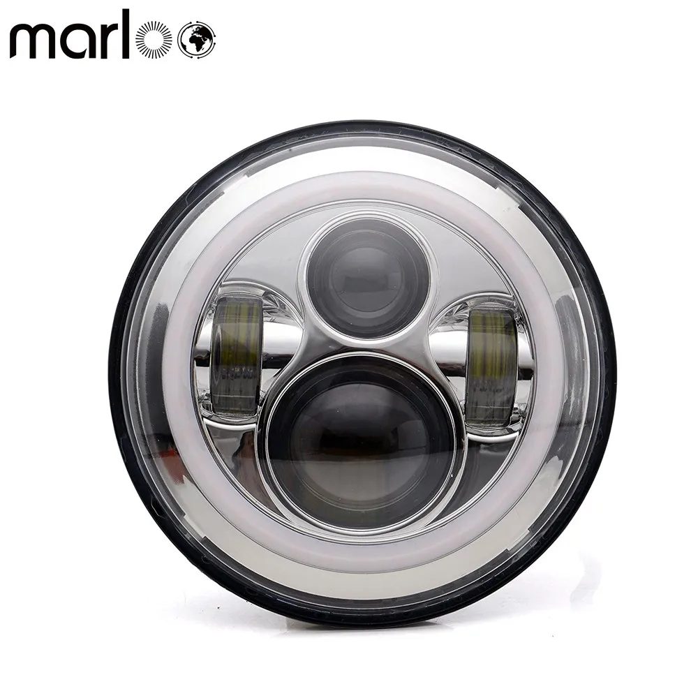 1 7Inch harley headlight with halo 
