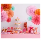 DIY Hanging round Paper Fan for wedding party decorations