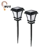 High Quality 3D effect plastic solar stake lights outdoor led stick garden light solar lawn lamp for decoration