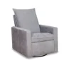 Functional grey fabric glider recliner swivel sofa chair