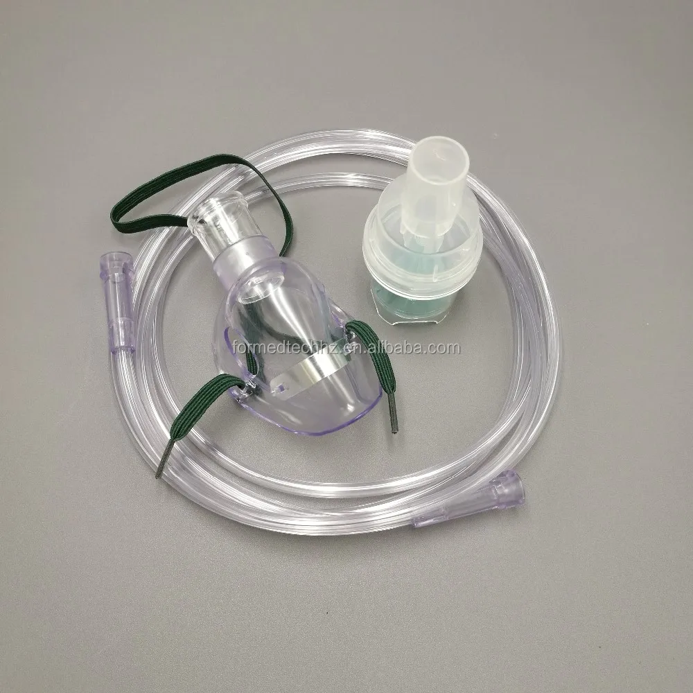 Descartáveis Adulto Máscara kit Máscara de Oxigênio com Tubulação e Nebulizador Nebulizador