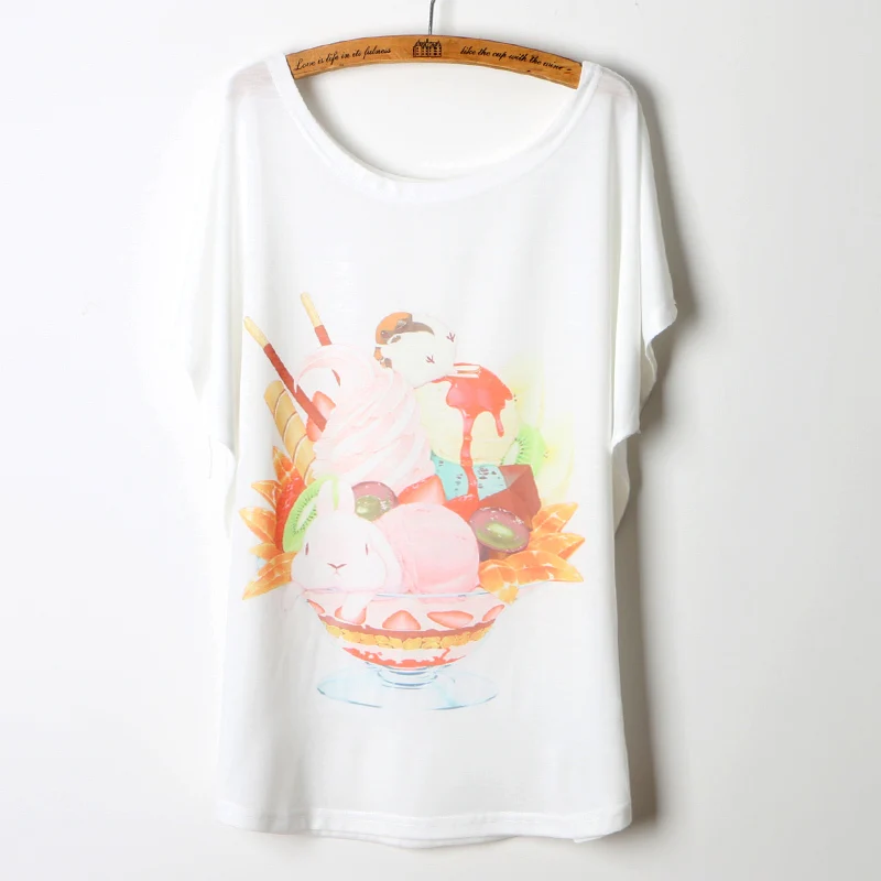 Summer Style 2015 T Shirt Women Tee Shirt Femme Ladies Tops Women Tshirt Brand Fashion Batwing Sleeve Loose Casual Camisetas