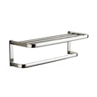 81320 Hot Selling Modern Style Brass Chrome Wall Bathroom Towel Shelf Bathroom Towel Rack