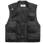 Colorful Fashion Breathable Men Mesh Black Vest with Pockets