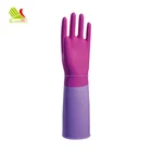 Best selling and fashion waterproof latex household gloves with design long cuff