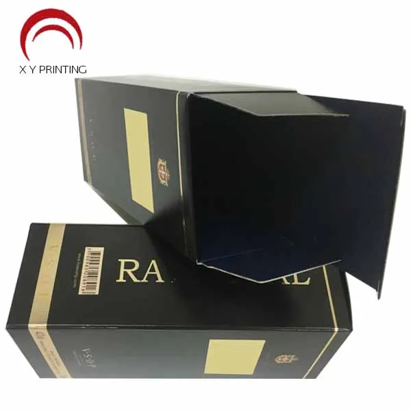 corrugated cardboard foldable red wine box matte gift packaging