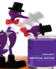 New Style Educational Toy Purple Drinking Bird with Red Bowtie