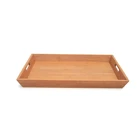Super Sturdy Bamboo Shot Glass Nuts Serving Tray with Handles