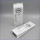 Standard size new coming vacuum sealed glossy white stand up organic empty coffee tea pouches bag with degassin spout