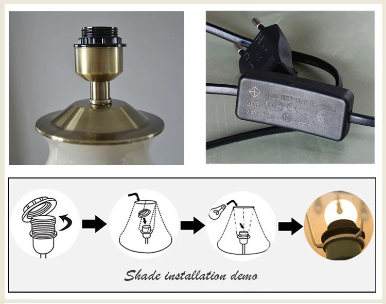 New Arrival Chinese ceramic traditional ceramic table lamps for bedroom