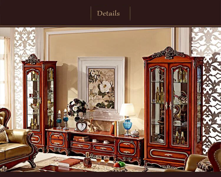 Antique High Living Room Wooden furniture lcd TV Stand pfy10008