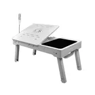 Laptop Table Laptop Computer Table Desk NBT-69B Portable Adjustable Folding Computer Laptop Table Desk With CPU Fan Hub Mouse Pad And Led Light