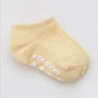Summer Pure Color Knit Boat Unisex Baby Ankle Kids Socks Cute Anti Slip For Babys