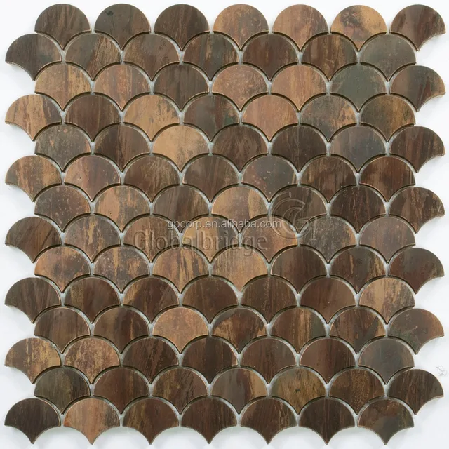 2017 new arrival bronze mosaic tile metal wall decor