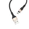HOCO X26 Xpress charging data cable for USB to Micro-USB 1m nylon braid and aluminum alloy shell support 9V 2A fast charge.