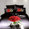Super soft customized pictures 4pcs bedding set 3d rose print your own duvet cover
