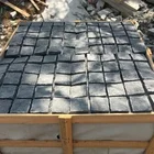 Grey paving stone flamed granite paver flooring outside paving