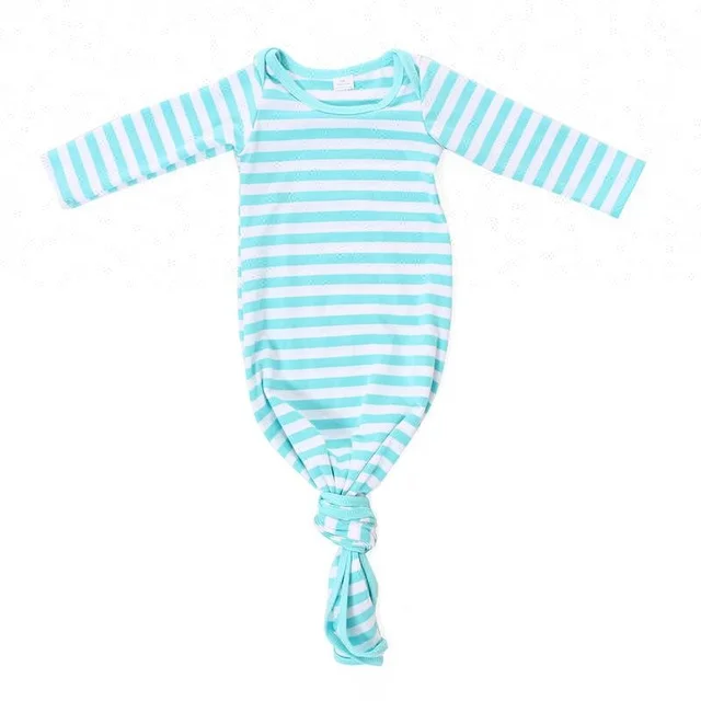 wholesale infants boutique clothing striped cotton gowns baby