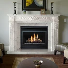 Hand Carved Cultured Marble Fireplace Surround for Home Decoration
