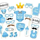 Shower Baby Photo Booth Props 27Pcs Boy Shower 1Th Birthday Party Baby Photo Props It's A Boy Photo Booth Props