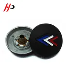 Factory custom engraved arrowhead your own logo 15mm black alloy metal snap fashion button for garment