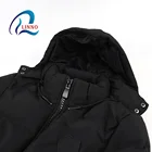 Men's winter thicken cotton parka long coat man with removable hood