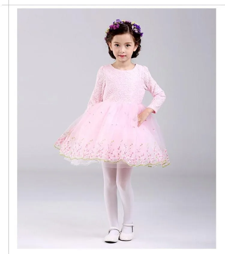 Autumn New Style Toddler Girl Floral Dress For Party Birthday Ceremonies Girls Dress Children Kids Clothes Vestido De Daminha