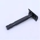 open comb matte black safety razor double edge