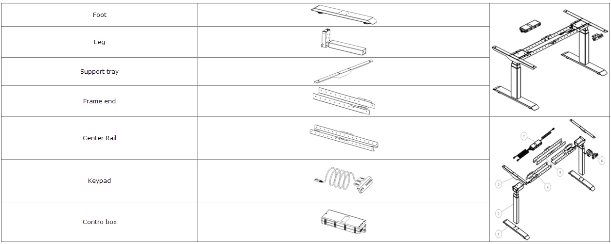 Black Elegant  Electric Height Adjustable Standing Desk