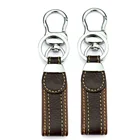 Manufacturers Cheap Custom Mens Blank Metal Key Holder Hook Branded Car Logo PU Leather Keyring Key Chain Rings Keychain