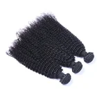 100% brazilian natural black 1b kinky /jerry curly human hair weaving for beauty