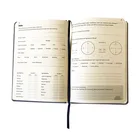 Customized linen cover cream paper journal book printing with pocket
