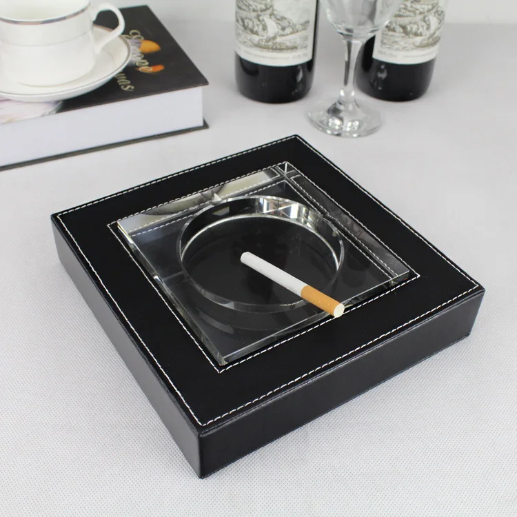 Leather ashtray ashtray / hotel / Office / desk ashtray ashtray