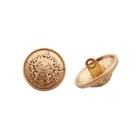 Fashion embossed brand logo custom designer metal shank buttons for suit