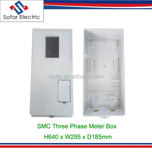 SMC Fiberglass Polyester Three Phase Meter Distribution Box