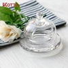 small clear cake butter glass cover and plate /mini glass dome
