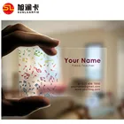 Pvc Card Printable Inkjet Black PVC Plastic Mirror Clear Transparent Card With Customized Logo